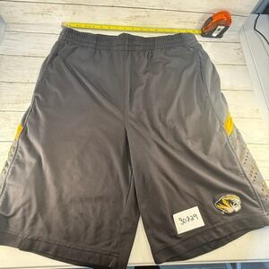 Missouri Tigers Mizzou NCAA Athletic Basketball‎ Shorts Black Gold Mens Size L